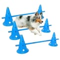 Sæt med 3 Hunde Agility Udstyr Spring Kit Indendørs Træning Hindringer Kegler Bane