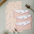 Miniatyrbild 3 av 5: Brevpapper Kuvert Set Brev Brevpappersset