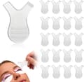 Y-formet øyenvippeløftkam, fleksibel plastseparator for vippeextensions, 20-pakning for salong- og hjemmebruk, klar, 4,5 x 3,3 cm