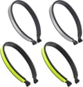 Reflekterande Cykelbyxklämmor, 4-pack, Elastiska ABS Ankelband för Cykling och Löpning, Universell Gul Silver
