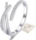 Ångestringar för kvinnor och män, allergivänlig sterling silverring, justerbara fidgetringar