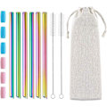 Miniatyrbillede 1 af 5: 6 stk. genanvendelige Boba sugerør Smoothie sugerør, 1,27 cm brede rustfri stål