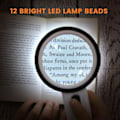Miniatyrbild 3 av 5: Magnifying Glass with Light, 30X Handheld Magnifier with 12 LED Illuminated Light