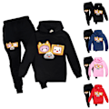 Miniatyrbild 3 av 3: Pojkar Flickor LANKYBOX Hoodies Träningsoveraller Toppar+Joggerbyxor Set - röd 160cm red 160cm