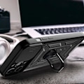 Miniatyrbillede 4 af 5: iPhone 13 Cover med Ringholder Hybrid Armor Camshield - Blå 50