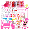 Miniatyrbild 1 av 5: 118 delars Barbie-tillbehör leksaker DIY materialpaket dockkläder hängande kjol barn