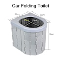 Miniatyrbillede 4 af 4: Bærbar Campingtoilet Foldbart Toilet med Låg Vandtæt Porta Potty Bil RV Telt Toilet Spand Toilet Potte_CA Grey