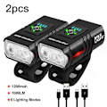 Miniatyrbilde 1 av 5: CASA Sykkel LED Lys 1000Lumen Frontlys Sykkel MTB Sykkellys Oppladbar Lampe Lanterna Bicicleta Sykkellykt Bak 2pcs Lamp