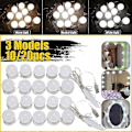 Miniatyrbillede 5 af 5: Hollywood Style LED-lamper Makeupbord USB Spejl Hvid 6 stk.—ca