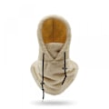 Miniatyrbillede 1 af 5: Sherpa Hætte Skimaske Vinter Balaclava Koldt Vejr Vindtæt Justerbar Varm Hætte Cover Hat Cap Tørklæde Mørkebrun (ca.) Mörkbrun