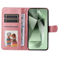 Pikkukuva 3 / 5: SKALO Samsung S24 FE PU-nahkainen lompakkokotelo - Useita värejä Pink Rosa