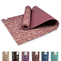 Miniatyrbillede 1 af 5: Myga Jute Yogamåtte - Skridsikker Træningsmåtte til Yoga, Pilates & Fitness - Multipurpose Måtte med Bærerem til Rejser - Hvid LGL Plum
