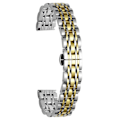 Miniatyrbillede 1 af 3: Til Garmin Lily 2 Urrem 7-Perler 14mm Rustfrit Stål Udskiftningsrem LGL Silver Gold