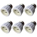 Miniatyrbild 1 av 5: E27 till GU10 Glödlampa Konverterare Lamphållare Sockeladapter Flamskyddande Material 6-pack (LGL)