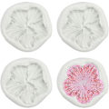 Miniatyrbillede 1 af 5: Håndlavet Resin Silikone 3d Hibiscus Blomsterform (hvid) 4 Stykker (LGL)