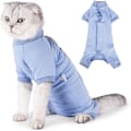 Miniatyrbild 1 av 5: (L) Postoperativ Kattdräkt Anti-slickande Kattkrage Lång Overall Förhindra Förlust av Kläder Anti-slickande Kattväst LGL