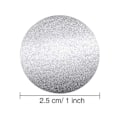 Pikkukuva 4 / 5: 300 kpl/rulla Raaputusarvat Pyöreät Hopeiset Tarrat 2,5 cm Koko Hyvä Premium (LGL)