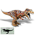 Pikkukuva 1 / 4: Jurassic Lelu Dinosaurusten Rakennuspalikat T-rex Quetzalcoatlus Spinosaurus Toimintahahmot Lasten Lelut LGL T-Rex brown