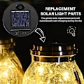 Miniatyrbild 4 av 5: 5-pack reservdelar för solcellslampor (övre storlek 7 cm, nedre storlek 6 cm), 7 varmvita LED-lampor, vattentäta [LGL] As Shown