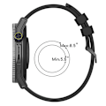 Pikkukuva 5 / 5: 20/22mm silikoninen kellon ranneke rannekoru watch5/5 pro/VantageM/M2 LGL -kelloon Black lime 22mm