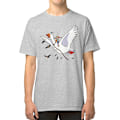 Pikkukuva 1 / 4: Nils Holgersson hanhen selässä taustavärillä T-paita LGL white XL
