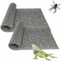 Miniatyrbillede 1 af 4: Reptil Terrarium Bundmåtte - Fugtabsorberende Substrat til Firben, Slanger, Frøer, Skildpadder, Kæledyrshabitater - Ikke-Giftig, Let at Rengøre LGL grey 15.75inch X 15.75inch
