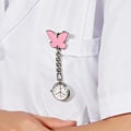 Miniatyrbillede 2 af 5: Butterfly Sygeplejerske Ur Mode Clip-on Vedhæng Hængende Ur Ure Quartz Ur Sygeplejerske Tilbehør -aqwg [GGL] A1 Alloy