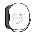 Miniatyrbillede 5 af 5: Samsung Galaxy Fit2 SM-R220 Nylon Velcro Rem (Mørk Sort + Sort Ramme) (LGL)