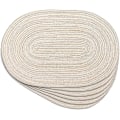 Pikkukuva 1 / 5: 12x18 tuuman pöytätabletit, 6 kpl, ruokapöydille, luonnonmukaiset kudotut lämmönkestävät tabletit (soikea beige) LGL