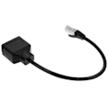 Miniatyrbillede 2 af 2: Ethernet Splitter RJ45 Han Til Dobbelt RJ45 Hun Ethernet Adapter Modulært Stik LGL Black 31X3.2CM