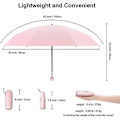 Miniatyrbillede 2 af 5: Mini Rejseparaply med 8 Ribber Lille Bærbar Solskærm UV Vindtæt - Pink (LGL)