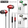 Miniatyrbild 3 av 5: Sladdanslutna In-Ear Hörlurar med Inbyggd Mikrofon 3.5mm Hörlurar för Musik LGL Red