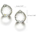 Pikkukuva 2 / 4: 2-pakkia 40 mm kirkasta lasikristalli pallo riipus aurinkokapula (LGL)
