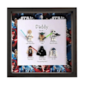 Miniatyrbild 1 av 3: Superhjälte Fotoram Väggkonst Retro Tecknad Figur Familjedekoration LGL Black Family 6