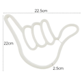Miniatyrbillede 5 af 5: LED Neon Lys Kreativ Form Batteridrevet Høj Lysstyrke Glat Kant Øjenbeskyttelse Finger LED Neon Skilt Lampe Fest Dekoration Fest S LGL Blue