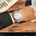 Miniatyrbild 5 av 5: Herr Dam Armbandsur Par Flexibelt Stretchband Kvarts Klockor LGL Men