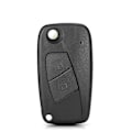 Miniatyrbillede 1 af 5: 2/3 Knapper Bil Nøgle Skal Til Fiat 500 Punto Stilo Ducato Panda Doblo Bravo Foldbar Fjernbetjening Nøgle Etui Uskåret Blad LGL 2 Buttons Black