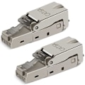 Miniatyrbilde 1 av 5: Verktøyfri RJ-45 Cat6/6A feltmonteringsplugg fra Pieces, Cat6A RJ45 skjermet for installasjonskabel 23-26AWG (LGL)