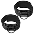 Pikkukuva 2 / 2: 2kpl Kannettava Nilkkaremmi Solkirakenne Nilkkasuoja Urheilu Nilkkaremmi Nilkkavyö LGL Black 1 39.00X6.00X1.50CM