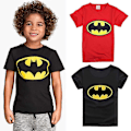 Pikkukuva 1 / 3: Batman Lasten Poikien Lyhythihainen T-paita Kesäloma Rento T-paita Yläosa Y LGL Black 4-5 Years