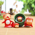 Miniatyrbillede 2 af 5: 4 stk./sæt Actionfigur DIY Funktion Tegneserie Interessante Udtryk Ponyos Model Figur Legetøj Til Hjem Kaesi 4pcs