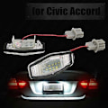 Miniatyrbillede 3 af 5: 1 par hvide LED nummerpladelygter til Accord 34100S84A01 34100S0A013 Biltilbehør (LGL)