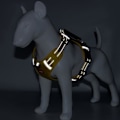 Miniatyrbillede 4 af 5: DUOMM HT-524 Åndbar Hundesele Reflekterende Hvalpe Sikkerhedsvest med Kontrolhåndtag ST - Gul LGL Black L
