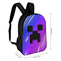 Miniatyrbild 2 av 5: g836 Minecraft Ryggsäck Stor Kapacitet Laptopväska Lättvikt Justerbara Remmar Casual Stor Kapacitet vbv836 LGL