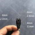Pikkukuva 3 / 4: Lemmikkieläinten sähköinen partakone USB-latauskaapeli virtajohto C6/c7 hiustrimmerin lataukseen [GGL] Black 1 Pcs
