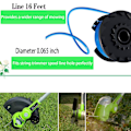 Pikkukuva 5 / 5: 29252 29092 Siimapään vaihtokela Greenworks 24V 40V 80V johdottomaan trimmeriin (8 kpl [L] blackbluegreen