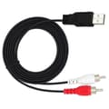 USB 2.0 Han til 2RCA Han Lyd Video Kabel Adapter Til TV/PC Ekstra Konverter (LGL)