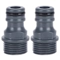 Miniatyrbillede 1 af 5: 2 stk. G1/2 Han Gevind Hurtigkobling Nippel Haveslange Vandhane Nippel Adapter Vandingsværktøj (LGL)