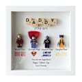 Miniatyrbild 1 av 3: Superhjälte Fotoram Väggkonst Retro Tecknad Figur Familjedekoration LGL White Family 4