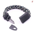 Miniatyrbild 1 av 5: 2st Paracord Armband Nödrep Med Överlevnads Visselpipa Och Kniv För LGL F